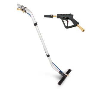 Touch-free restroom cleaning tool kit